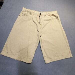 RNR Rock N Run Jean Shorts Mens 38 Khaki Tan Loose Relaxed Y2K Grunge Denim